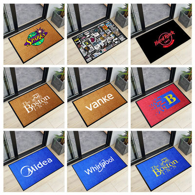 Οικιακή διακόσμηση ορθογώνιο Custom Carpet Printed Logo Doormat για εσωτερική εξωτερική είσοδο