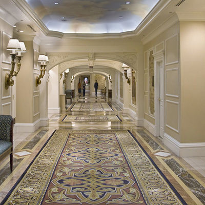 Χαλί στυλ ξενοδοχείου για διάδρομο Custom Nylon Printed Floral Carpet