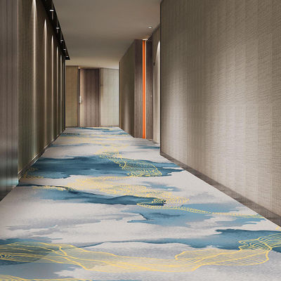 Προσαρμοσμένο σχεδιασμό Plaid Pattern Beauty Nylon Printed Carpet για την διακόσμηση δωματίων ξενοδοχείων