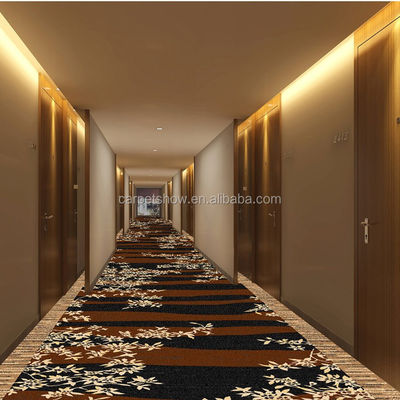 Προσαρμοσμένο Floral Jacquard Design Carpet Wool Nylon υλικό για 5 αστέρων ξενοδοχείο διάδρομο