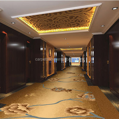 Προσαρμοσμένο Floral Jacquard Design Carpet Wool Nylon υλικό για 5 αστέρων ξενοδοχείο διάδρομο