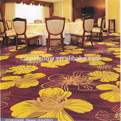 11mm ύψος στοίβας Axminster Floral Design Εμπορικό τυπωμένο χαλί για τουαλέτα