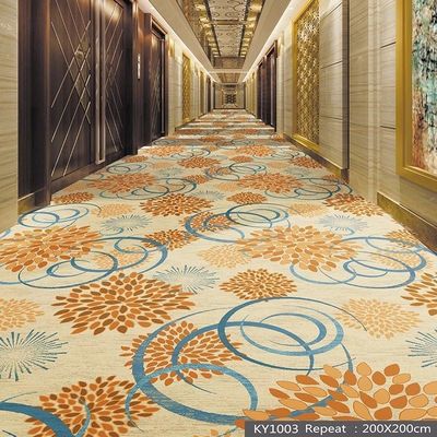 Jute ή PP Backing Nylon Printed Striped Carpet σε 36 επιλογές χρωμάτων για το διάδρομο του ξενοδοχείου
