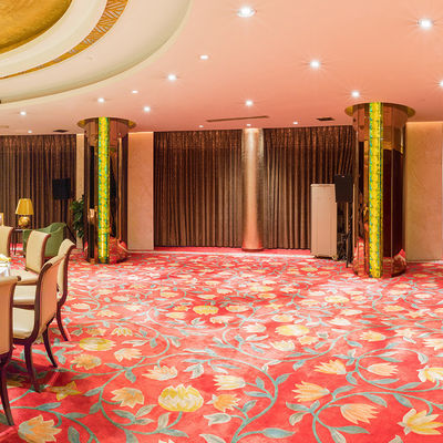 Κόκκινο χαλί Axminster Custom Wool/Nylon/PP Tufted Carpet για δωμάτια ξενοδοχείων Στέγαση