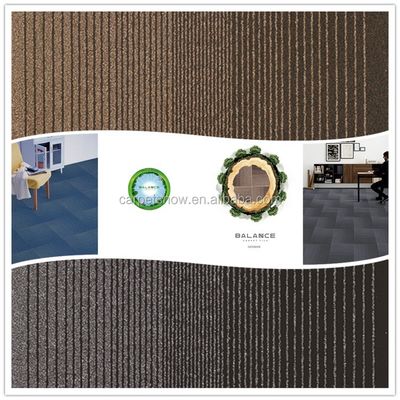 6 χρώματα Μηχανική Tufted Loop Stack Nylon Soundproof Carpet Tile με αφηρημένο σχέδιο