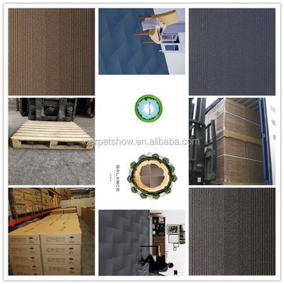 6 χρώματα Μηχανική Tufted Loop Stack Nylon Soundproof Carpet Tile με αφηρημένο σχέδιο