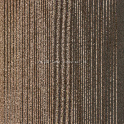6 χρώματα Μηχανική Tufted Loop Stack Nylon Soundproof Carpet Tile με αφηρημένο σχέδιο