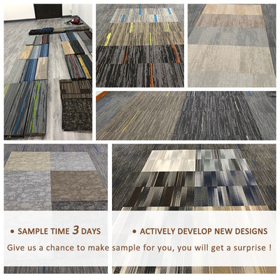 50x50 Plaid Pattern Bitumen/PVC Backing Soundproof Washable Square Office Room Carpet Tiles Τα πλακάκια χαλιών γραφείου