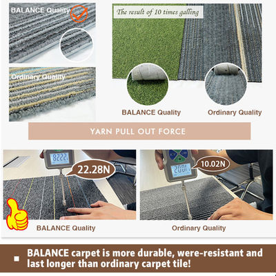 50x50 Plaid Pattern Bitumen/PVC Backing Soundproof Washable Square Office Room Carpet Tiles Τα πλακάκια χαλιών γραφείου
