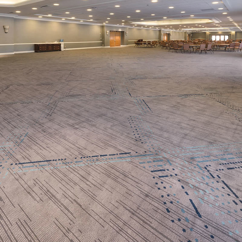 Προσαρμοσμένο χαλί από νάιλον 2m x 4m με μπλε ρίγες