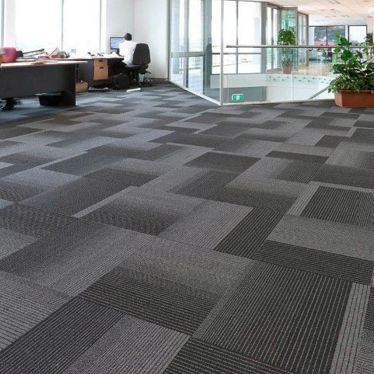 6 χρώματα Μηχανική Tufted Loop Stack Nylon Soundproof Carpet Tile με αφηρημένο σχέδιο